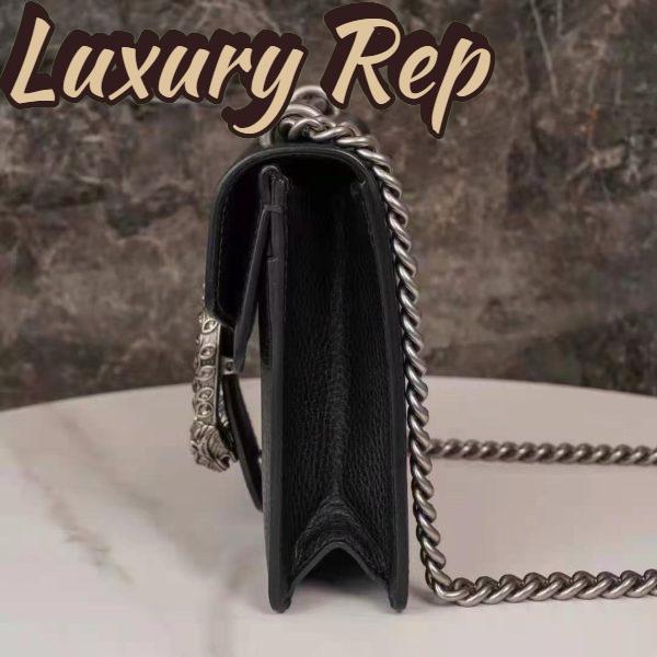 Replica Gucci GG Women Dionysus Leather Mini Bag Black Metal-Free Tanned Leather 6