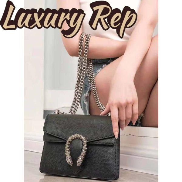 Replica Gucci GG Women Dionysus Leather Mini Bag Black Metal-Free Tanned Leather 12
