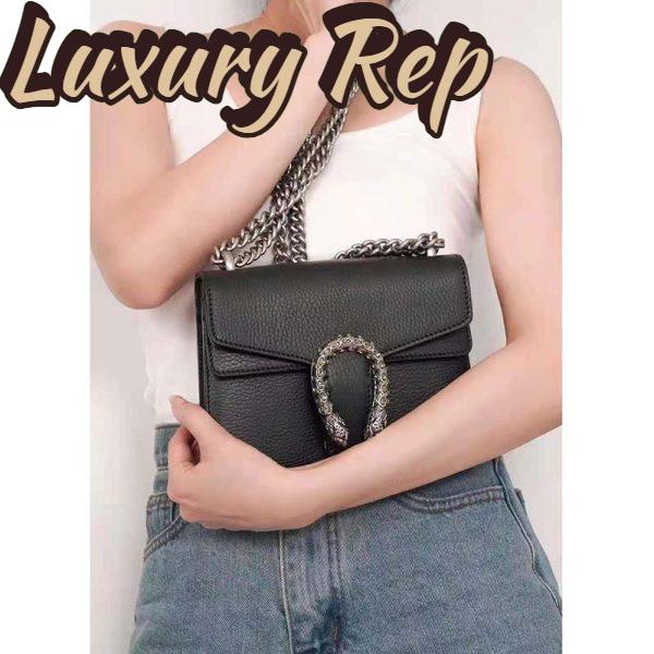 Replica Gucci GG Women Dionysus Leather Mini Bag Black Metal-Free Tanned Leather 13