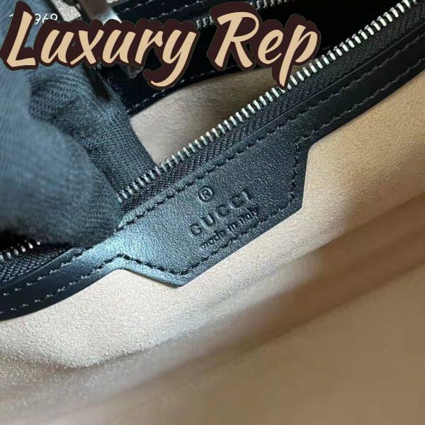 Replica Gucci Unisex GG Marmont Medium Tote Bag Black Matelassé Leather Double G 9
