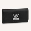 Replica Louis Vuitton Unisex Twist Wallet Black Epi Grained Cowhide Leather
