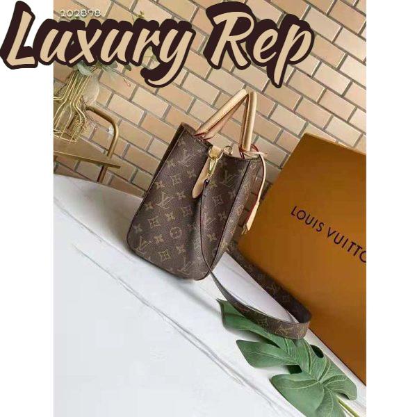 Replica Louis Vuitton Women Montaigne MM Bag Monogram Coated Canvas Natural Cowhide Leather 6