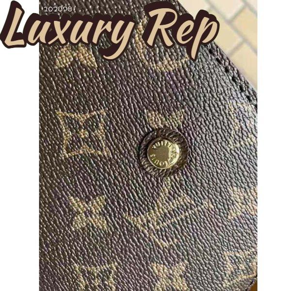 Replica Louis Vuitton Women Montaigne MM Bag Monogram Coated Canvas Natural Cowhide Leather 10