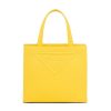 Replica Prada Women Drill Tote Handles Bag-Yellow