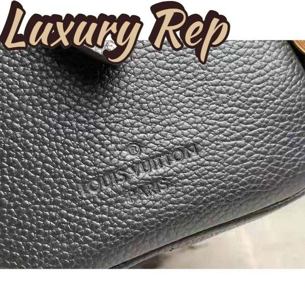 Replica Louis Vuitton Women Speedy Bandoulière 25 Handbag Black Beige Embossed Grained Cowhide Leather 11