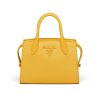 Replica Prada Women Saffiano Leather Top-handle Bag-White 12