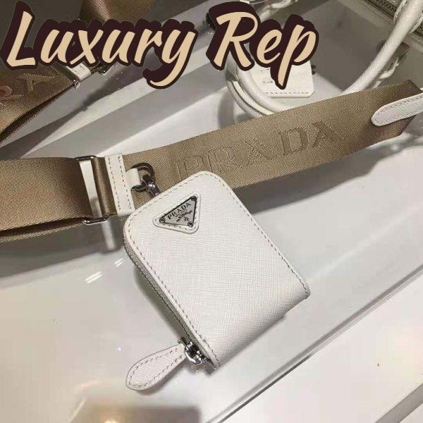 Replica Prada Women Saffiano Leather Top-handle Bag-White 8