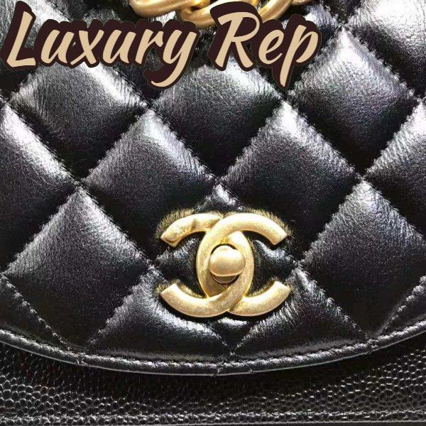 Replica Chanel Women Flap Bag in Smooth Calfskin Leather-Black 8