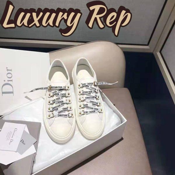 Replica Dior Women Walk’n’Dior Sneaker White Canvas Christian Dior ‘J’Adior’ Signature 4
