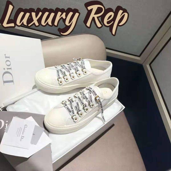 Replica Dior Women Walk’n’Dior Sneaker White Canvas Christian Dior ‘J’Adior’ Signature 5