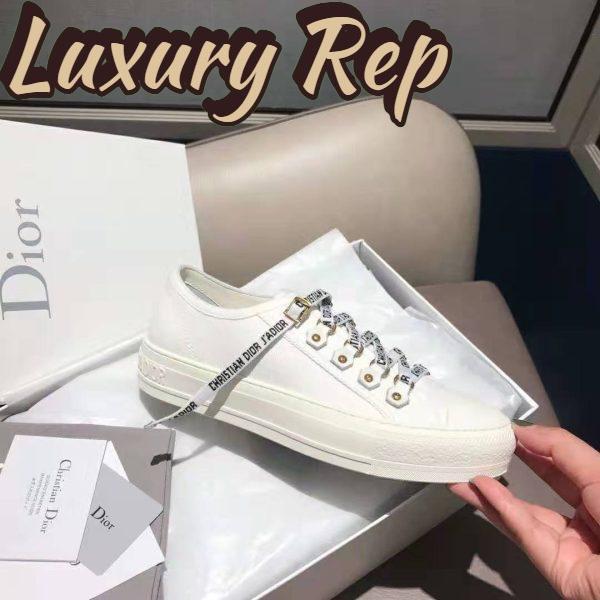 Replica Dior Women Walk’n’Dior Sneaker White Canvas Christian Dior ‘J’Adior’ Signature 7