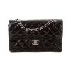 Replica Chanel Women CF Flap Bag in Diamond Pattern Patent Calfskin Leather-Black