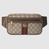 Replica Gucci GG Unisex Ophidia GG Belt Bag in Beige/Ebony Soft GG Supreme Canvas