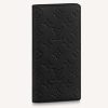 Replica Louis Vuitton Unisex LV Brazza Wallet Black Taurillon Cowhide Leather