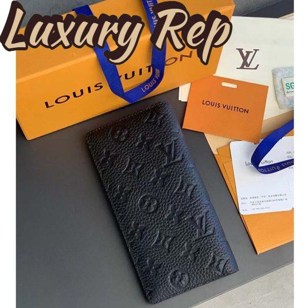 Replica Louis Vuitton Unisex LV Brazza Wallet Black Taurillon Cowhide Leather 3