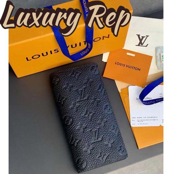 Replica Louis Vuitton Unisex LV Brazza Wallet Black Taurillon Cowhide Leather 4