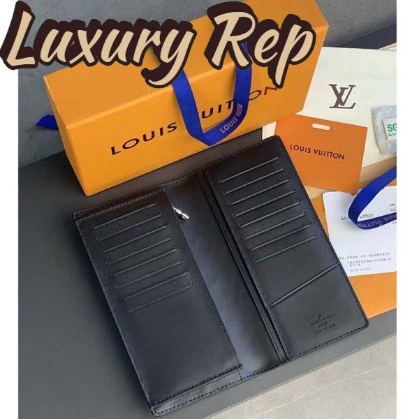 Replica Louis Vuitton Unisex LV Brazza Wallet Black Taurillon Cowhide Leather 6