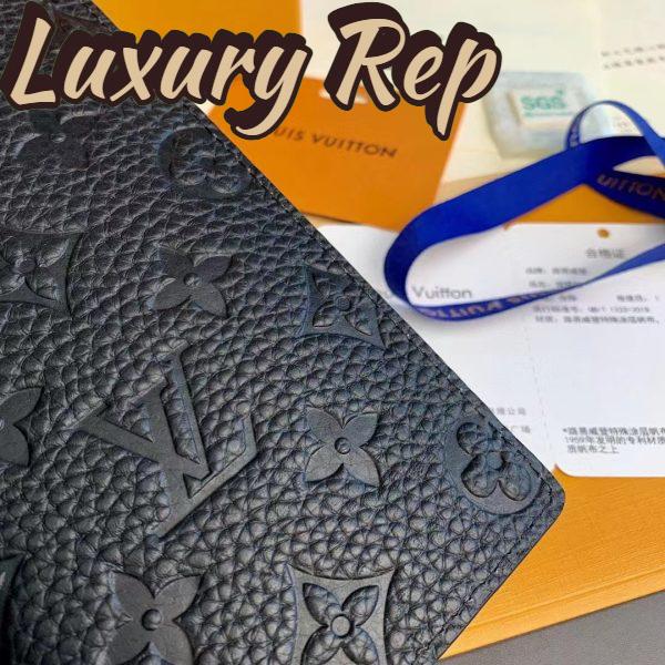 Replica Louis Vuitton Unisex LV Brazza Wallet Black Taurillon Cowhide Leather 9