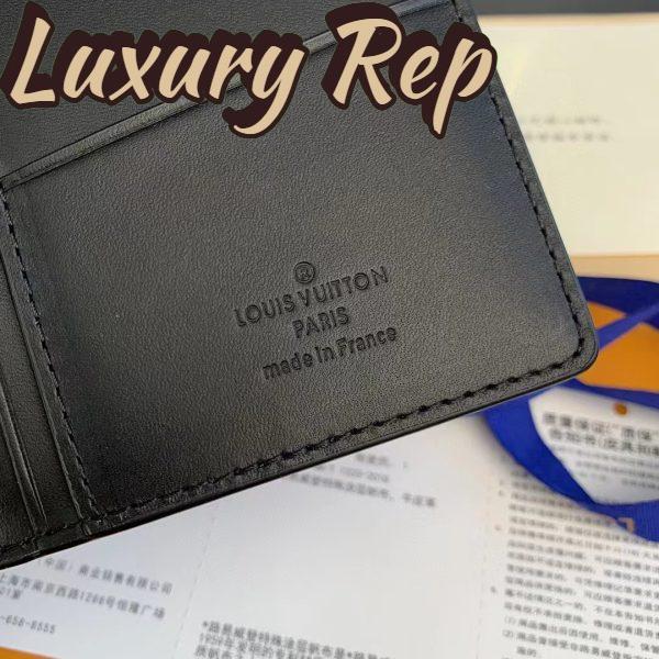 Replica Louis Vuitton Unisex LV Brazza Wallet Black Taurillon Cowhide Leather 11