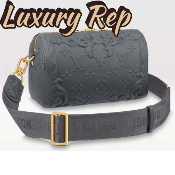 Replica Louis Vuitton Unisex City Keepall Bag Dark Shadow Gray Calf Leather