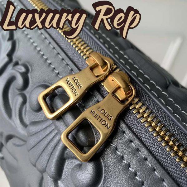 Replica Louis Vuitton Unisex City Keepall Bag Dark Shadow Gray Calf Leather 9