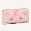 Replica Louis Vuitton LV Women Zippy Wallet Pink Monogram Empreinte Embossed Supple Grained Cowhide Leather
