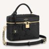 Replica Louis Vuitton LV Women Vanity PM Handbag Black Embossed Grained Cowhide Leather