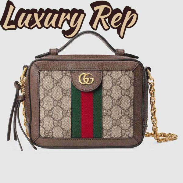 Replica Gucci GG Women Ophidia GG Mini Shoulder Bag Beige/Ebony Supreme 2