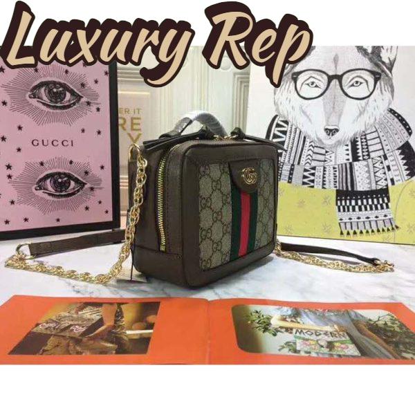 Replica Gucci GG Women Ophidia GG Mini Shoulder Bag Beige/Ebony Supreme 4