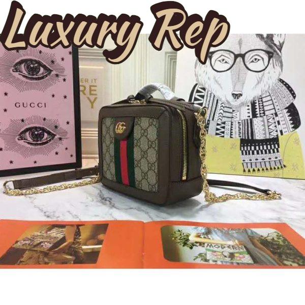 Replica Gucci GG Women Ophidia GG Mini Shoulder Bag Beige/Ebony Supreme 5