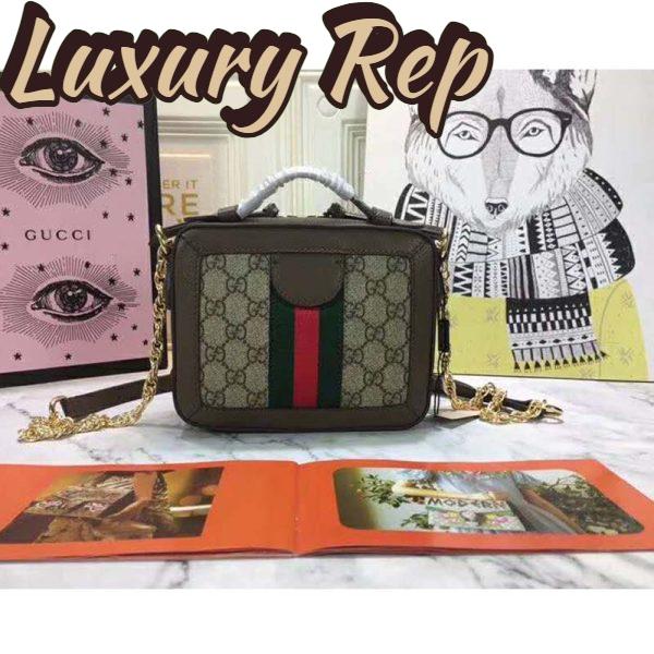 Replica Gucci GG Women Ophidia GG Mini Shoulder Bag Beige/Ebony Supreme 7
