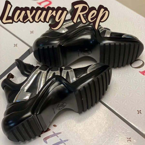 Replica Louis Vuitton LV Women LV Archlight Sneaker in Leather and Technical Fabrics-Black 2
