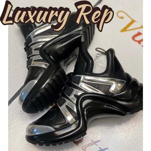 Replica Louis Vuitton LV Women LV Archlight Sneaker in Leather and Technical Fabrics-Black 4