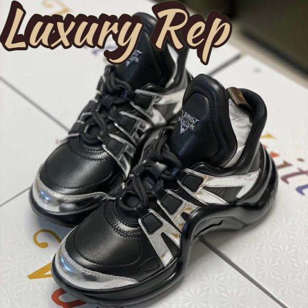 Replica Louis Vuitton LV Women LV Archlight Sneaker in Leather and Technical Fabrics-Black 5