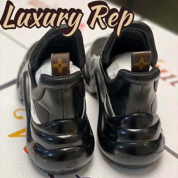 Replica Louis Vuitton LV Women LV Archlight Sneaker in Leather and Technical Fabrics-Black 6