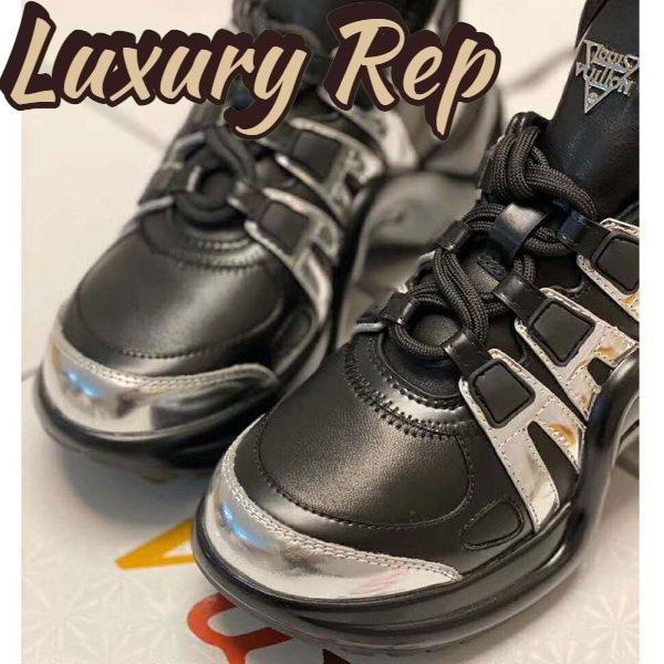 Replica Louis Vuitton LV Women LV Archlight Sneaker in Leather and Technical Fabrics-Black 7