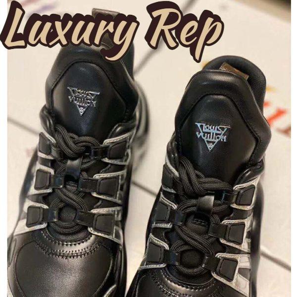 Replica Louis Vuitton LV Women LV Archlight Sneaker in Leather and Technical Fabrics-Black 8