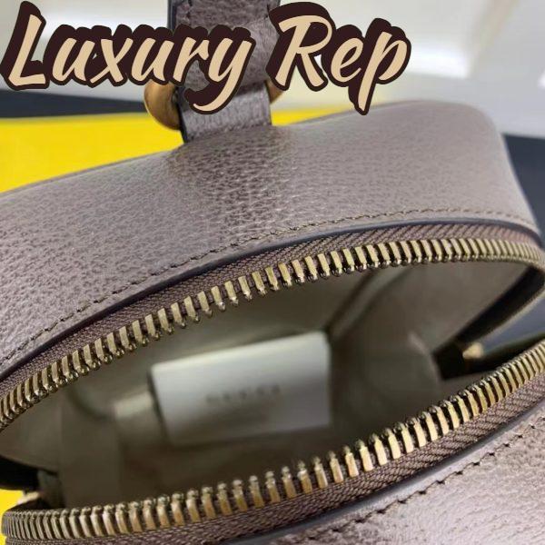 Replica Gucci Unisex Adidas x Gucci Mini Top Handle Bag Beige Brown GG Crystal Canvas 8