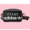 Replica Gucci Unisex Adidas x Gucci Ophidia Small Shoulder Bag Beige Brown GG Crystal Canvas 13