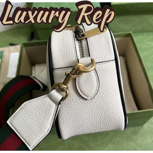 Replica Gucci Unisex Adidas x Gucci Small Shoulder Bag White Leather Interlocking G 4