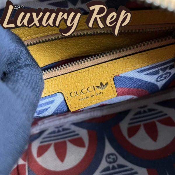 Replica Gucci Unisex Adidas x Gucci Small Shoulder Bag Yellow Leather Interlocking G 11
