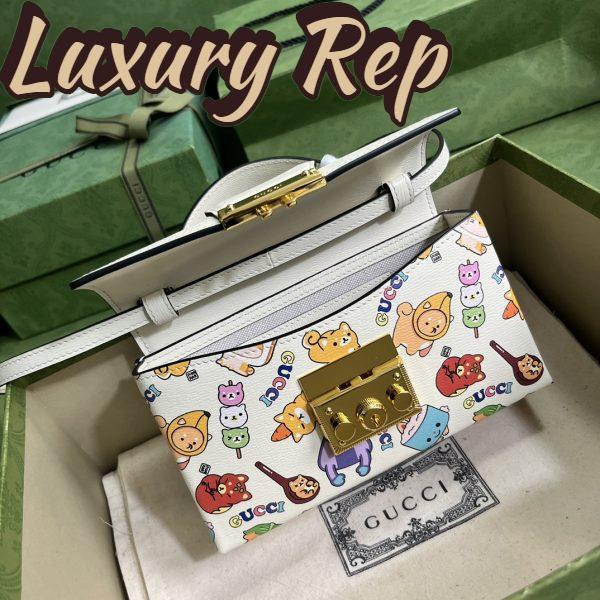 Replica Gucci Unisex Animal Print Mini Bag Beige Ebony GG Supreme Canvas 5