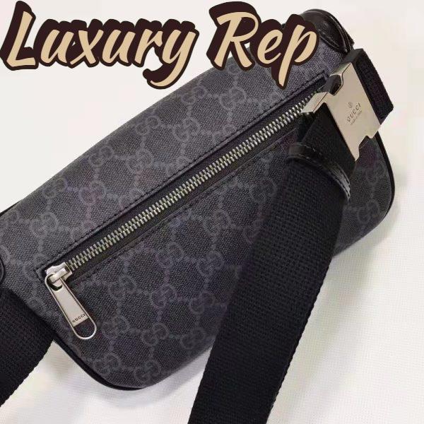 Replica Gucci Unisex Belt bag Interlocking G Black GG Supreme Canvas 8