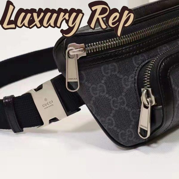 Replica Gucci Unisex Belt bag Interlocking G Black GG Supreme Canvas 11