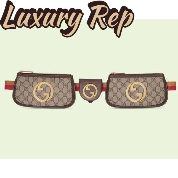 Replica Gucci Unisex Blondie Mini Belt Bag Beige Ebony GG Supreme Canvas 2