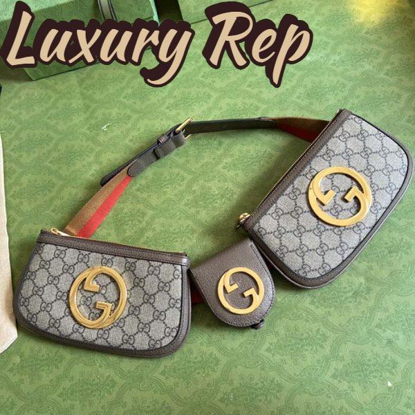 Replica Gucci Unisex Blondie Mini Belt Bag Beige Ebony GG Supreme Canvas 4