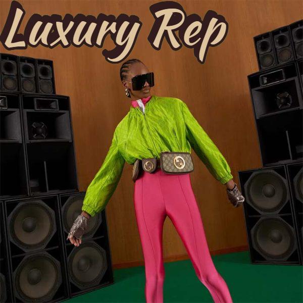 Replica Gucci Unisex Blondie Mini Belt Bag Beige Ebony GG Supreme Canvas 12