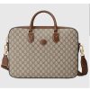 Replica Gucci Unisex Blondie Mini Belt Bag Beige Ebony GG Supreme Canvas 14