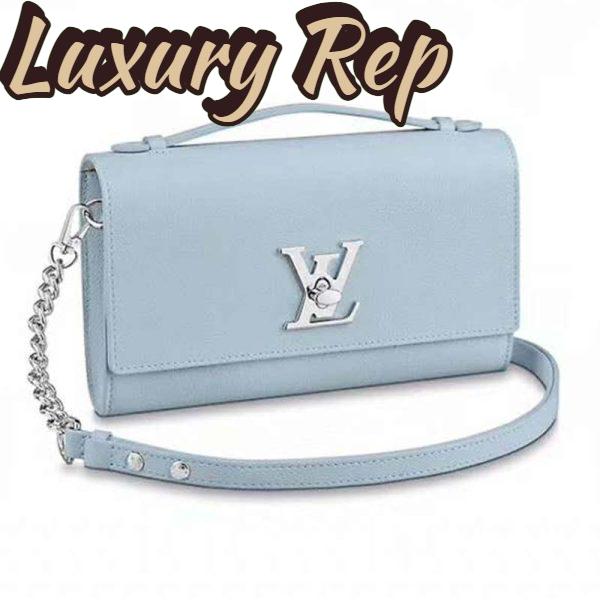 Replica Louis Vuitton LV Women Lockme Clutch Soft Grained Calfskin 2
