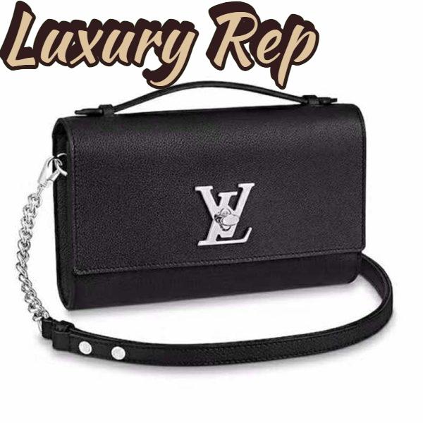 Replica Louis Vuitton LV Women Lockme Clutch Soft Grained Calfskin 3